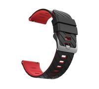 PIGLOLKINY Correa de reloj silicona 22 mm for Xiaomi 2pro/S4 S1/Mi 5/color 2 Band for HUAWEI GT6 Pro/GT 6 5 4(A-Black Red)