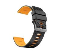 PIGLOLKINY Correa de reloj silicona 22 mm for Xiaomi 2pro/S4 S1/Mi 5/color 2 Band for HUAWEI GT6 Pro/GT 6 5 4(A-Black Yellow)