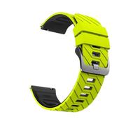 PIGLOLKINY Correa de reloj silicona 22 mm for Xiaomi 2pro/S4 S1/Mi 5/color 2 Band for HUAWEI GT6 Pro/GT 6 5 4(A-Green Black)