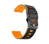 PIGLOLKINY Correa de reloj silicona 22 mm for Xiaomi 2pro/S4 S1/Mi 5/color 2 Band for HUAWEI GT6 Pro/GT 6 5 4(B-Black Yellow)