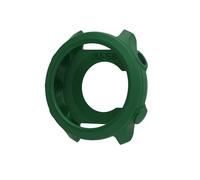 PIGLOLKINY Correa de silicona for Garmin Forerunner 158 55, repuesto correa reloj + funda protectora(Dark Green Case)