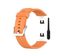 PIGLOLKINY Correa de silicona for Huawei Watch Fit (TIA-B09/B19) Banda reloj inteligente(Orange)