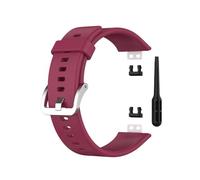 PIGLOLKINY Correa de silicona for Huawei Watch Fit (TIA-B09/B19) Banda reloj inteligente(Wine Red)