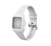 PIGLOLKINY Correa de silicona for pulsera For Garmin Fit JR3, Vivofit JR.3, correa reloj for niños(White)