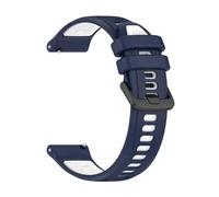 PIGLOLKINY Correa deportiva de goma for reloj For TicWatch Pro 3 Ultra E3 E2 S2 X GTW 2021, correa for inteligente, 22/20mm(Midnight blue White20,1pcs 22mm)