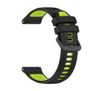 PIGLOLKINY Correa deportiva de goma for reloj For TicWatch Pro 3 Ultra E3 E2 S2 X GTW 2021, correa for inteligente, 22/20mm(Black Green18,1pcs 20mm)