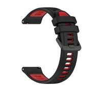PIGLOLKINY Correa deportiva de goma for reloj For TicWatch Pro 3 Ultra E3 E2 S2 X GTW 2021, correa for inteligente, 22/20mm(Black Red15,1pcs 20mm)