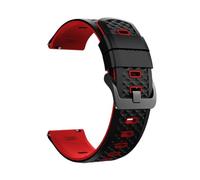 PIGLOLKINY Correa deportiva de silicona 22mm compatible for OnePlus Watch 3 2 2R 46mm compatible for OPPO X X2 4 Pro compatible for Mi S4 S3 S1(Black red)