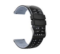 PIGLOLKINY Correa deportiva de silicona 22mm compatible for OnePlus Watch 3 2 2R 46mm compatible for OPPO X X2 4 Pro compatible for Mi S4 S3 S1(Black Gray17)