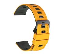 PIGLOLKINY Correa deportiva de silicona for reloj For Garmin Venu 2, 3, 4, 45mm, Forerunner 255 Music/265/970/570(Yellow Gray12)