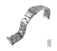 PIGLOLKINY For Casio Duro Mdv106/107 for Seiko Skx007/Skx009 buceo acero Metal 20/22mm piezas de repuesto correa reloj(Silvery 3,22MM_FOR SEIKO)