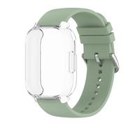 PIGLOLKINY Funda protectora + correa de silicona for Xiaomi Fit for Redmi Watch 5 Active/5 Lite(LGrTr)