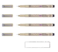 PIGMA MICRON Sakura 003 Negro 4 PCS y 1 tarjeta