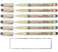 PIGMA MICRON SAKURA 005 - Lote de 6 colores y 1 tarjeta