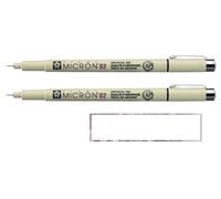 PIGMA MICRON Sakura 02 Negro. 2 unidades y 1 tarjeta