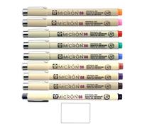 PIGMA MICRON Sakura 08 - Juego de 9 colores. set 9 Fineliners y 1 tarjeta