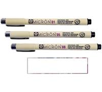 PIGMA MICRON Sakura negro 01,05, 08 y 1 tarjeta
