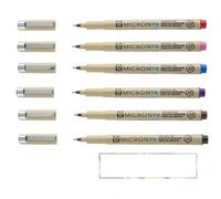 PIGMA MICRON SAKURA PN - Negro, Rojo, Azul, Púrpura, Rosa, Burdeos y 1 mapa