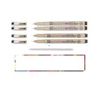 PIGMA MICRON Sakura SEPIA - Pigmento fineliners,set 4pcs, 003 .003. 005. 005