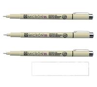 Pigma Sakura MICRON 05 Negro 3 unidades y 1 tarjeta