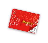 Pigna, Álbum de música con puntada metálica, 32 hojas, formato 17x24 cm., Cubiertas surtidas (2 colores), 10