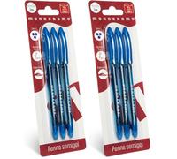 Pigna, bolígrafo con tinta semi-gel, blíster de 3 unidades (azul), escritura fluida, ideal para el colegio y la oficina (Paquete de 2)
