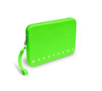 Pigna, Bolso Bandolera de Silicona Suave, Color Liso Fluo, con asa, Cremallera, Color Verde, Embalaje 1 Unidad