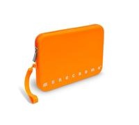 Pigna, Bolso Clutch de Silicona Suave, Color Fluo Liso, con asa, Cremallera, Color Naranja, Embalaje 1 Unidad