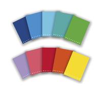Pigna 02217785M - Cuadernos monocromo, 5 mm, 10 unidades, Colores Surtidos, f.to A5, 15 x 21 cm