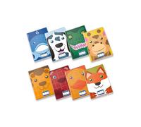 Pigna, Cuaderno infantil Maxi, A4 21x29,7 cm, 80 páginas + guarda, papel 80 g/m², interior 0B, pautado para tercer curso, tapas surtidas, 10 unidades
