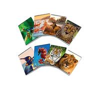 Pigna, cuaderno maxi Animal, tamaño A4 21x29,7 cm, 80 páginas + guarda, papel 80 g/m², interior 4F, cuaderno de 4 mm con margen, cubiertas surtidas, 10 unidades.