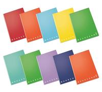 Pigna, Cuaderno Maxi Monocromo El Original, A4, 100 g/m², 72 páginas + guarda, Tapa dura, Plastificado brillante, 5M interior, 5 mm cuadriculado, Colores surtidos, 10