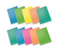 Pigna, Cuaderno Maxi Monocromo FLUO, A4, 80 g/m², 80 páginas + guía, Tapas duras, Plastificado mate, interior 1R, rayado, Colores surtidos, 10