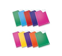 Pigna, Cuaderno maxi monocromo QI, útiles para disgrafía, dislexia, disortografía discaculia, 0Q, cuadriculado 5 mm con margen, paquete de 10