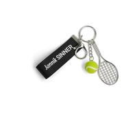 Pigna, llavero Jannik Sinner, con colgantes de tenis, con anilla y gancho, paquete de 1 unidad