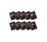 Pigna, Maxi cuaderno Chocolate Monocromo, A4, papel interior 100 g/m², páginas 72 + solapa, interior 4 m, cuadrícula 4 mm, diseños surtidos, paquete de 10