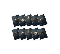 Pigna, Maxi cuaderno Monocromo Gold, A4, papel interior 100 g/m², páginas 72 + solapa, interior 5 m, cuadros 5 mm, diseños surtidos, paquete de 10