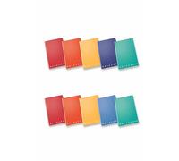 Pigna 00991465M - Mini Cuadernos cuadriculado 5mm, 10 unidades, surtido: colores aleatorios, 12x17 cm