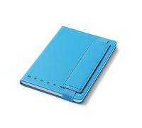 Pigna, Monochrome PATTERN Cuaderno, bloc de notas, A5 14,8x21 cm., con portalápices elástico, interior 1R, rayado, cubierta azul claro