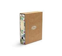 Pigna, Nature Flowers Grabadora de 8 caras, Elegante, diseño floral, profesional, Ideal para Oficina y Estudio, con estuche, tamaño 28,5x33,5x8 cm, Caja de 12 piezas