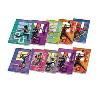 Pigna, paquete de 10 cuadernos maxi A4 SPORT MYTHS, 80 páginas + guarda, rayado para 3.º de primaria