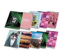 Pigna, paquete de 10 unidades, cuaderno grande surtido para niña, formato A4, 80 páginas + guarda, papel de 80 g/m², interior 0C, rayado con margen