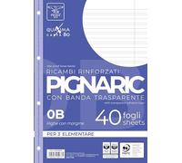Pigna, Paquete de 40 4 agujeros , archivo , con banda lateral reforzada , hojas con agujeros reforzados , tamaño A4 , 21x29,7 , 0B , líneas de tercer grado