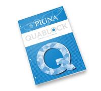 Pigna Portapapeles QUABLOCK A5, papel 80 g/m², 4 agujeros, 5M interior, cuadrado
