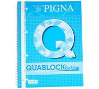 Pigna, QUABLOCK Evolution Spiral-Book Maxi Pad, 22x29,5, A4, papel 80 g/m², 50 h