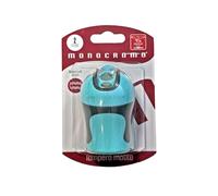 Pigna, sacapuntas monocromo, blíster de 1 unidad, dos agujeros, cuerpo suave al tacto, color verde, ideal para la escuela y la oficina