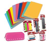 Pigna, Set escolar monocromo niña, kit escolar coordinado de papelería y escritura