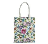 Pigna , Shopper de algodón, bolsa de la compra reutilizable, Nature Flowers,mariposa,embalado 1 pieza, multicolor, Formato 38,5x42 cm.