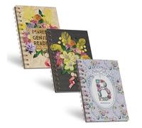 Pigna x Bridgerton, paquete de 3 cuadernos con espiral, hojas de gran tamaño, interior 5M, cuadriculado 5 mm