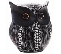 PIGPIGFLY Figuras Decorativas Búho,Decoracion Hogar,Decoración de Estantería, Decoraciones de Oficina, Sala de Estar Decorativa Moderna para Poner, Escultura Abstracta Poliresina（Negro）